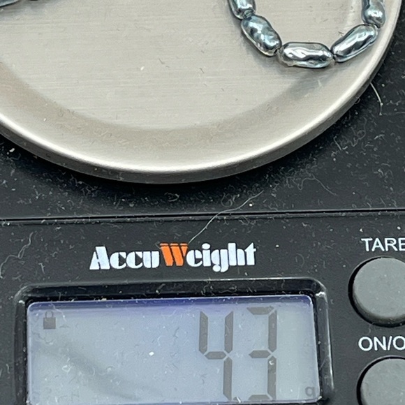 Vintage Hematite and Rhinestone Accented Bracelet – 8” - Picture 16 of 16